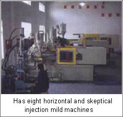 Has eight horizontal and skeptical injection mild machines